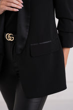 Load image into Gallery viewer, THE KATIE Blazer - Black Satin Trim
