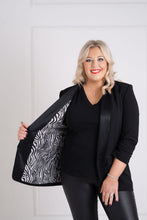 Load image into Gallery viewer, THE KATIE Blazer - Black Satin Trim
